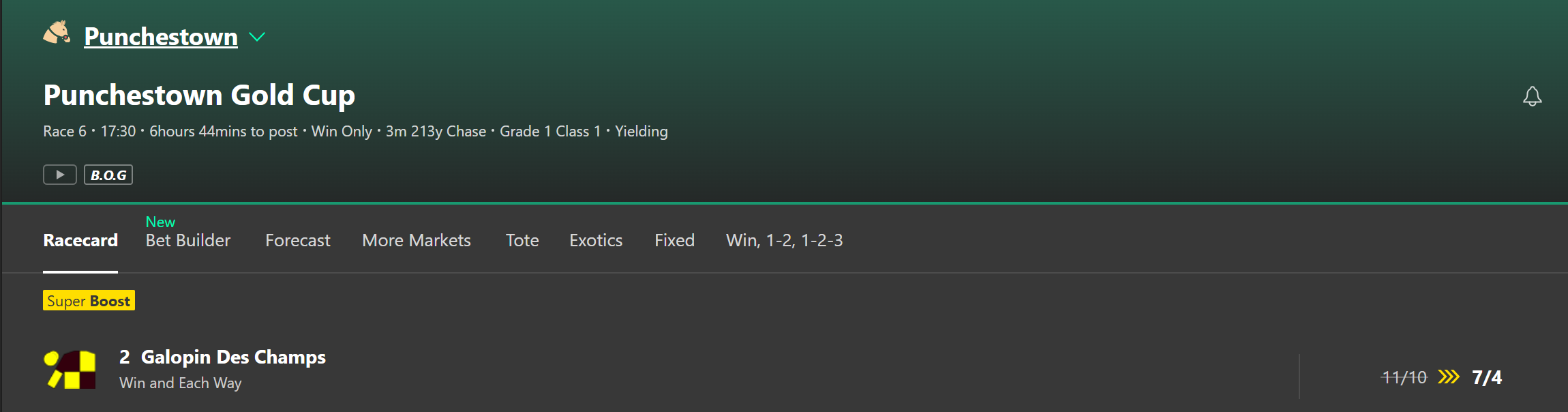 Galopin Des Champs bet365 Boost